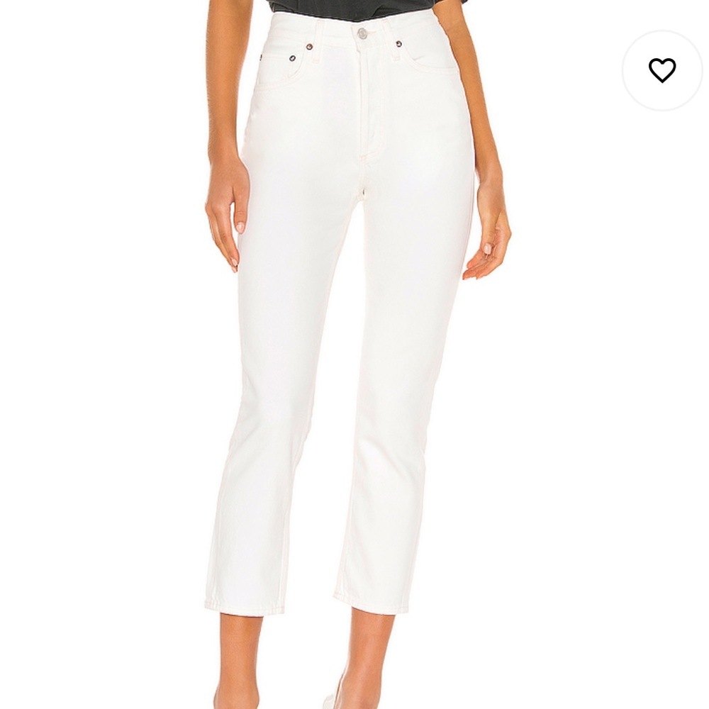 Agolde Riley Tissue Jeans Off White sz 26 Revolve